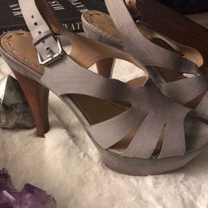 Nine West - Grey Platform Sandals